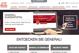 Screenshot: Website der Generali-Versicherung